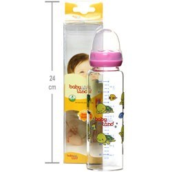 تصویر شیرخوری PP کلاسیک ارتودنسی دسته دار آویز حجم 240 میل بی بی لند PP classic orthodontic feeding with hanging handle 240 ml Baby Land