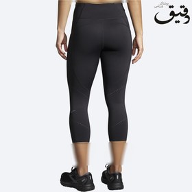 تصویر لگ ورزشی بروکس زنانه Brooks Method 3/4 Tight مشکی ا BROOKS WOMEN METHOD 3/4 TIGHT BROOKS WOMEN METHOD 3/4 TIGHT