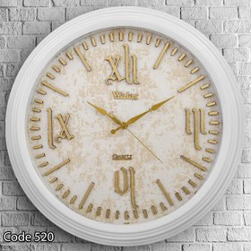 تصویر ساعت دیواری والار کد 520 - نقره ای Walar wall clock code 520