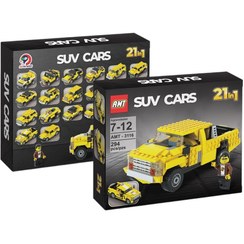 تصویر لگو ساختنی ۲۱ مدل ماشین شاسی بلند ۳۰۴ قطعه با آدمک 