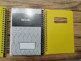 تصویر دفترچه یادداشت100برگ فنری جلدسخت ساده ابعاد 10*14برند Nilai Note book