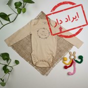 تصویر بادی نوزادی دخترانه آستین بلند برند fox & bunny طرح نوشته دار قهوه ای رنگ - 9-12 ماه | فروشگاه نام نیکو 