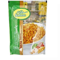 تصویر پاستا نیمه آماده طعم پپرونی لفاف سبزان (180 گرم) 