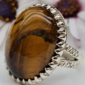 تصویر انگشتر نقره چشم ببر 