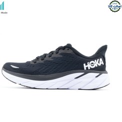 تصویر کفش هوکا کلیفتون 8 مشکی سفید مدل HOKA ONE ONE CLIFTON 8 1119394 BWHT سایز38، 39، 40، 43. 