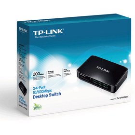 تصویر سوييچ 24 پورت مگابيت و دسکتاپ تی پی لينک مدل TL-SF1024M TP-LINK TL-SF1024M 24-port 10/100Mbps Desktop Switch