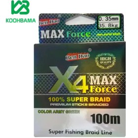 تصویر نخ ماهیگیری براید X4 Max Force سایز 0.35mm 