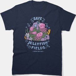 تصویر تیشرت باب اسفنجی Save Jellyfish fields ا Save Jellyfish fields SpongeBob t-shirt Save Jellyfish fields SpongeBob t-shirt