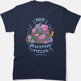 تصویر تیشرت باب اسفنجی Save Jellyfish fields Save Jellyfish fields SpongeBob t-shirt