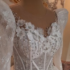 تصویر لباس عروس تمام دانتل 