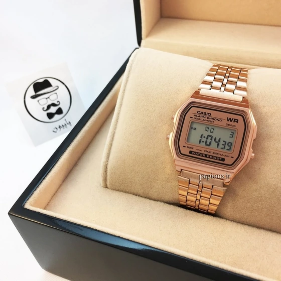 Casio a158w 2024 gold