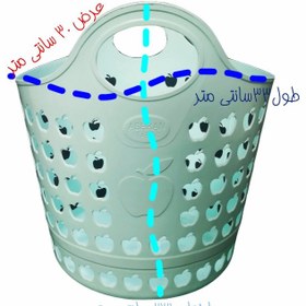 تصویر سبد خرید اشکان پلاستیک طرح سیب کد 250 