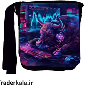 تصویر کیف رودوشی طرح بازار مالی کدKF1067 