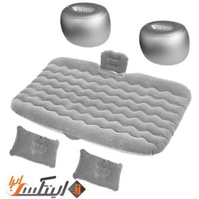 تصویر تشک داخل ماشین طبی شیاردار car air bed طوسی car air bed gray A082