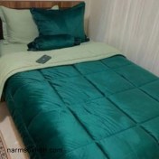 تصویر رو تختی مخمل کالیفرنیا سایز ۱۲۰ یک و نیم نفره 