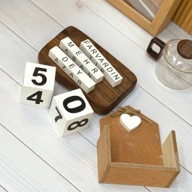 تصویر تقویم چوبی رومیزی 