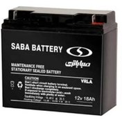 تصویر باتری UPS با ولتاژ 12 ولت و شدت جریان 18 آمپرساعت صبا باتری مدل 12V 18AH 