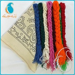 تصویر شال چهار بته با نخ 