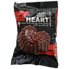 تصویر کیک قلبی دبل کاکائو نظری 48 گرمی 