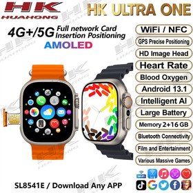 تصویر ساعت هوشمند سیم کارت خور HK ULTRA ONE 4G AMOLED HK ULTRA ONE 4G AMOLED