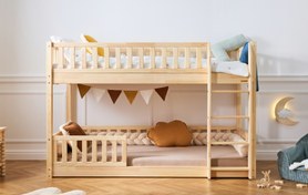 تصویر کلبه تخت نومد ۱۸۰x۸۰ تخت خواب دو طبقه