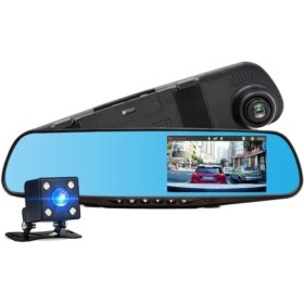 تصویر دوربین ثبت وقایع مانیتور آینه‌ای دو دوربین Vehicle BlackBOX DVR Vehicle BlackBOX DVR