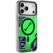 تصویر قاب یانگ کیت Youngkit Cyberpunk Luminous Quicksand Green برای آیفون 17 پرو مکس 