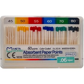 تصویر کن کاغذی 6 درصد متا _ Absorbent Paper Points Meta Absorbent Paper Points Meta