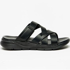 تصویر صندل مردانه با بندهای متقاطع و بدون نیاز به بستن بند برند le confort Men's Cross Strap Slip-On Sandals