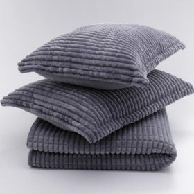 تصویر ست پتو ۳ تکه خط مدرن - آنتراسیت برند merinos Modern Line 3 Piece Blanket Set - Anthracite