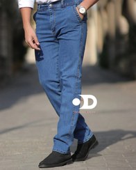 تصویر شلوار لی کلاسیک مردانه رنگ آبی سایز ۴۸ تا ۵۲ 