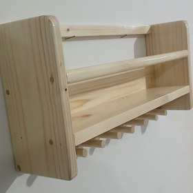 تصویر شلف اتاق کودک چوبی 
