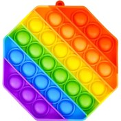 تصویر اسباب بازی پاپیت رنگین کمانی مدل هشت ضلعی 