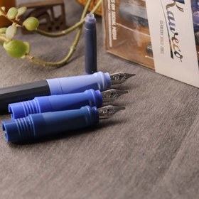 تصویر ست خوشنویسی (کالیگرافی) کاوکو پرکئو آبی KAWECO Perkeo blue calligraphy set 