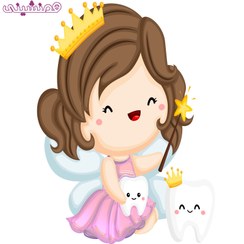 تصویر استند چوبی جشن و تولد تم دندونی دختر کد 01 