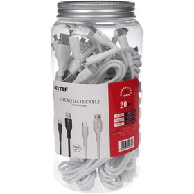 تصویر کابل میکرو یو اس بی فست شارژ Nitu NC128 2.4A 1.2m بسته 20 عددی Nitu NC128 1.2m Micro USB Cable Pack Of 20