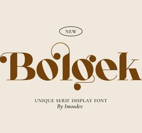 تصویر دانلود فونت انگلیسی Bolgek Luxury Font 