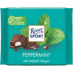 تصویر شکلات نعنا ریتر اسپرت 100 گرم Ritter Sport شکلات و فرآورده های کاکائویی 100 گرم