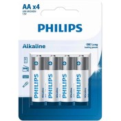 تصویر باتری قلمی آلکالاین فیلیپس مدل LR6A4B/40 Philips Alkaline AA LR6 MIGNON بسته 4 عددی 