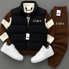 تصویر ست دورس اسلش - قهوه ای / M 