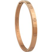 تصویر دستبند کارتیر طرح طلا رنگ ثابت 