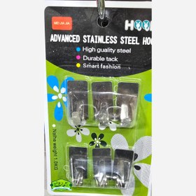 تصویر آویز چسبی استیل هوک 