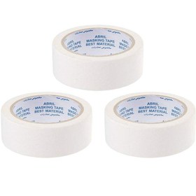 تصویر چسب کاغذی آبریل مدل 16yard عرض 4 سانتی متر بسته 3 عددی 