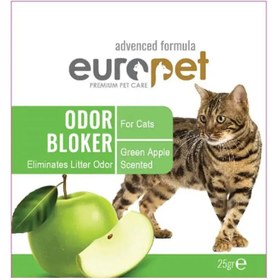 تصویر خوشبوکننده خاک گربه یوروپت با رایحه سیب سبز Europet Cat Litter Deodorizer Green Apple Scented وزن 25 گرم 