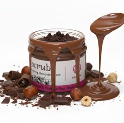 تصویر اسکراب بدن شکری500 گرمی | لایه بردار ، روشن کننده و نرم کننده ی طبیعی پوست بدن - شکلاتی : شکلات نوتلا body scrub