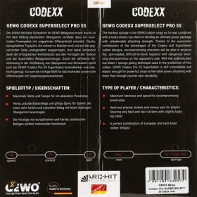 تصویر رویه راکت جوو CODEXX SUPER SELECT PRO 55 | مشکی 