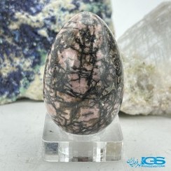 تصویر سنگ رودونیت دکوری طرح تخم مرغ Rhodonite 