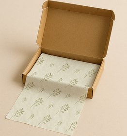 تصویر کاغذ پوستی طرح برگ 