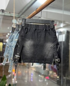 تصویر دامن جین کارگو 