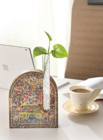 تصویر گلدان چوبی طرح طاق بهشت 